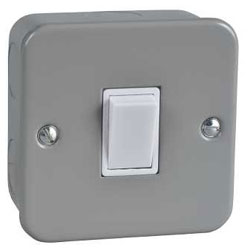 Schneider Electric GMC1012 Metal Clad Light Switch 1 Gang 2 Way