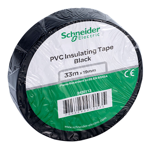 Schneider Electric 2420113 PVC Tape 19mm x 33m Black