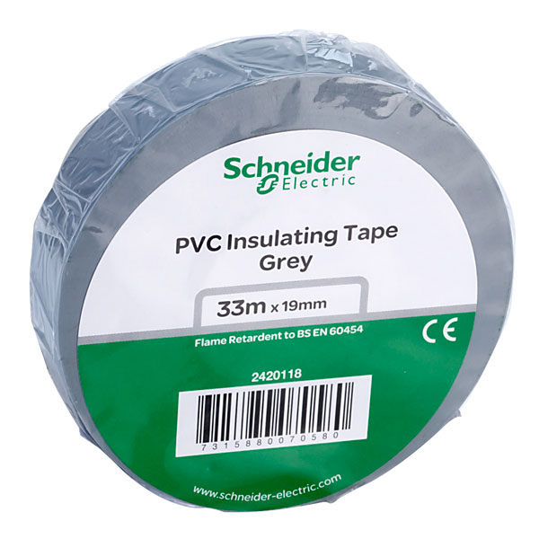 Schneider Electric 2420118 PVC Tape 19mm x 33m Grey