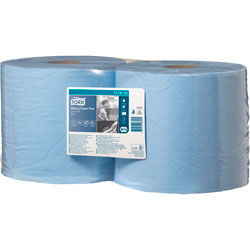 Tork 130052 Wiping Paper Plus Combi Roll - Blue - 2 Rolls of 750 Sheets 255m