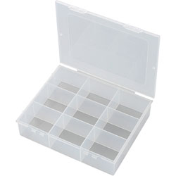 TRU Components E-112-1 Assortment Box 190 x 145 x 42mm - 9 Fixed Compartments