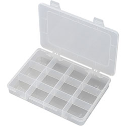 TRU Components E-110 Assortment Box 184 x 124 x 25mm - 12 Fixed Compartments