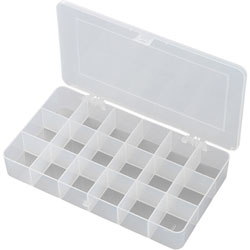 TRU Components E-107 Assortment Box 210 x 112 x 30mm - 18 Fixed Compartments