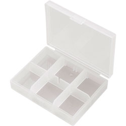 TRU Components PP06-01 Assortment Box 84 x 63 x 20mm - 6 Variable Compartments