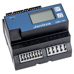 Janitza UMG 104 Network Diagnostics 3 Phase 1 Phase Data Logger