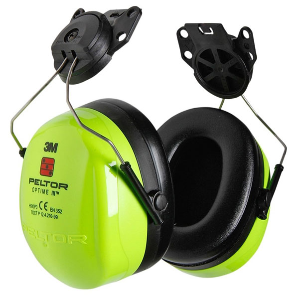 Helmet Mounted Black/Red 3M PELTOR Optime 3 III Earmuffs H540P3H  M/L 