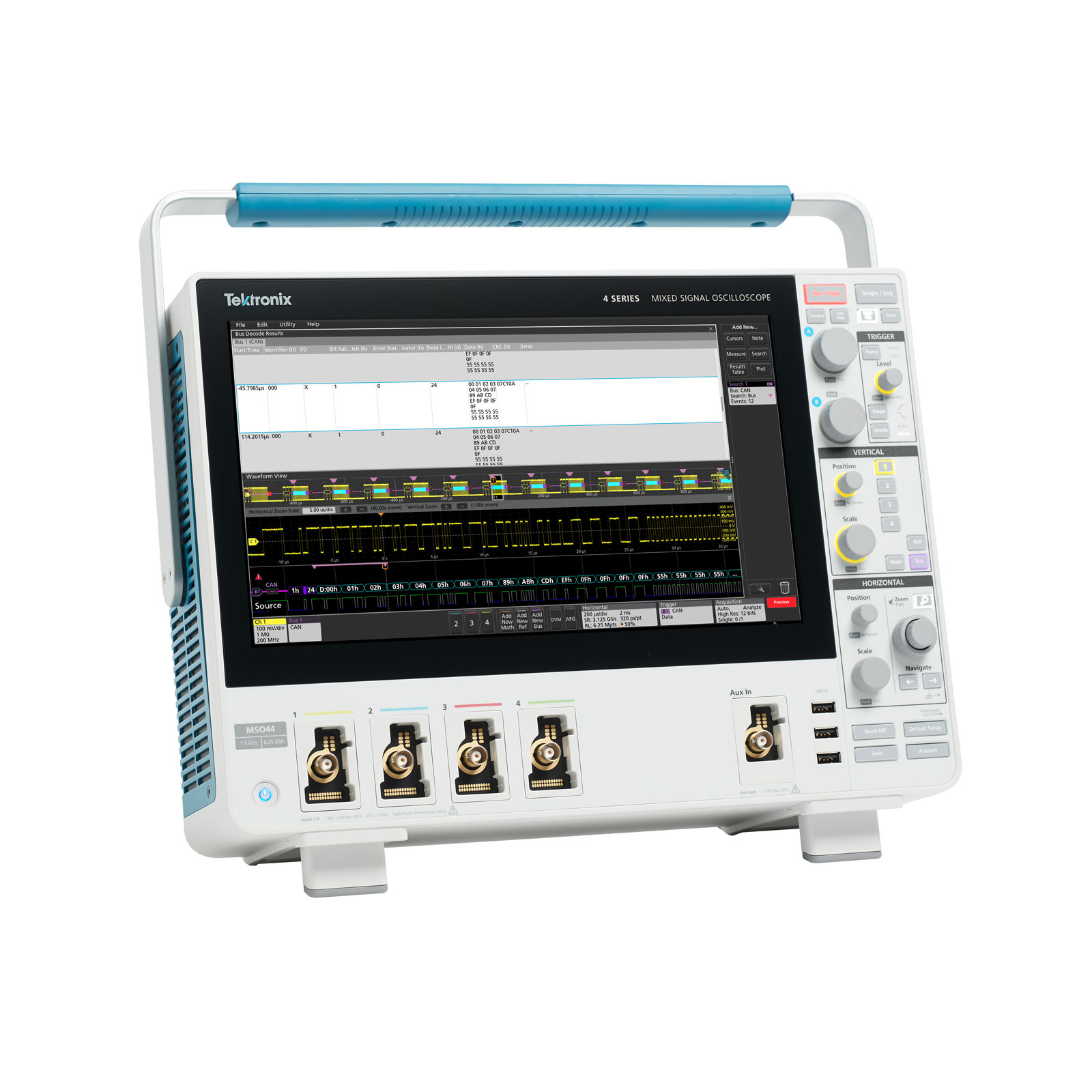 Tektronix MSO44 4-BW-1500 Mixed Signal Oscilloscope 4 Flex Channels 1 ...