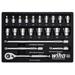 Wiha 44708 Ratchet Wrench Set 1/4 16pc