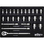 Wiha 44740 Ratchet Wrench Set 1/2 25pc