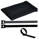 TruComponents 656408 Hook-and-loop cable tie 200mm x 12mm Blk 100pcs
