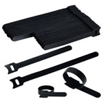 TruComponents 656409 Hook-and-loop cable tie 150/200mm/mm x 12mm Blk 100pcs