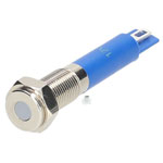 R-TECH 656899 Panel Indicator 6mm Flat 12V Whi Nickel Brass