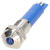 R-TECH 656903 Panel Indicator 6mm Domed 12V Blue Nickel Brass