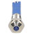 R-TECH 656903 Panel Indicator 6mm Domed 12V Blue Nickel Brass