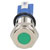R-TECH 656906 Panel Indicator 8mm Flat 12V Grn Nickel Brass