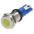 R-TECH 656907 Panel Indicator 8mm Flat 12V Yel Nickel Brass