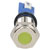 R-TECH 656907 Panel Indicator 8mm Flat 12V Yel Nickel Brass