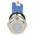R-TECH 656909 Panel Indicator 8mm Flat 12V White Nickel Brass