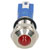 R-TECH 656910 Panel Indicator 8mm Domed 12V Red Nickel Brass
