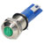 R-TECH 656911 Panel Indicator 8mm Domed 12V Grn Nickel Brass