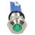 R-TECH 656911 Panel Indicator 8mm Domed 12V Grn Nickel Brass