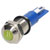 R-TECH 656912 Panel Indicator 8mm Domed 12V Yel Nickel Brass