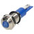 R-TECH 656913 Panel Indicator 8mm Domed 12V Blue Nickel Brass