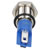 R-TECH 656913 Panel Indicator 8mm Domed 12V Blue Nickel Brass
