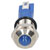 R-TECH 656913 Panel Indicator 8mm Domed 12V Blue Nickel Brass