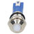 R-TECH 656914 Panel Indicator 8mm Domed 12V White Nickel Brass