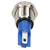 R-TECH 656918 Panel Indicator 10mm Flat 12V Blue Nickel Brass