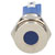 R-TECH 656918 Panel Indicator 10mm Flat 12V Blue Nickel Brass