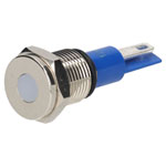 R-TECH 656919 Panel Indicator 10mm Flat 12V White Nickel Brass