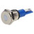 R-TECH 656919 Panel Indicator 10mm Flat 12V White Nickel Brass