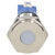 R-TECH 656919 Panel Indicator 10mm Flat 12V White Nickel Brass