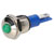 R-TECH 656921 Panel Indicator 10mm Domed 12V Grn Nickel Brass