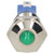 R-TECH 656921 Panel Indicator 10mm Domed 12V Grn Nickel Brass