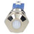 R-TECH 656924 Panel Indicator 10mm Domed 12V White Nickel Brass
