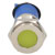 R-TECH 656927 Panel Indicator 12mm Flat 12V Yel Nickel Brass