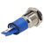 R-TECH 656927 Panel Indicator 12mm Flat 12V Yel Nickel Brass