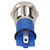 R-TECH 656928 Panel Indicator 12mm Flat 12V Blue Nickel Brass