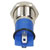 R-TECH 656929 Panel Indicator 12mm Flat 12V White Nickel Brass