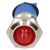 R-TECH 656930 Panel Indicator 12mm Domed 12V Red Nickel Brass