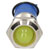 R-TECH 656932 Panel Indicator 12mm Domed 12V Yel Nickel Brass