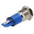 R-TECH 656933 Panel Indicator 12mm Domed 12V Blue Nickel Brass