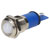 R-TECH 656934 Panel Indicator 12mm Domed 12V White Nickel Brass