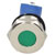 R-TECH 656936 Panel Indicator 14mm Flat 12V Grn Nickel Brass