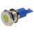 R-TECH 656937 Panel Indicator 14mm Flat 12V Yel Nickel Brass