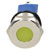 R-TECH 656937 Panel Indicator 14mm Flat 12V Yel Nickel Brass