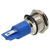R-TECH 656937 Panel Indicator 14mm Flat 12V Yel Nickel Brass